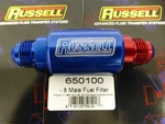Russell 650100 Competition Fuel Filter AN8 -8 8AN #8 Male Inlet Outlet Red Blue. Fixed Price $47.95.