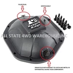 Dana 44 Aluminum Differential Cover With Fill & Drain Plugs Dipstick Bolt. Fixed Price $129.99.