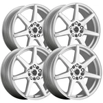 (SET-4) Raceline 131S Evo 17X7.5 5X112/5X120 +40MM Silver Wheels Rims 17" Inch. Fixed Price $740.00.