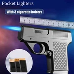Unique Butane Cigarette Lighter & Case Adjustable Jet Torch Flame Pistol Gun Hot. Fixed Price $8.32.