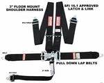 Racerdirect New Sfi 16.1 Latch & Link 5 Point Racing Harness Belt Black. Fixed Price $89.95.