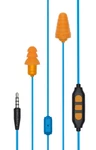 Plugfones Guardian Plus, Earplugs, Headphones, Light Blue/orange. Fixed Price $34.99.