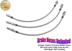 Stainless Brake Hose Set Chevrolet Truck 3200, 1/2 Ton, 1958 1959. Fixed Price $84.99.
