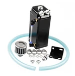 Oil Catch Can Square Shape Aluminum Reservoir With Breather Filter 500ML Black. Fixed Price $45.76.