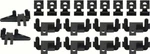 Oer Windshield Molding Clip Set For 1963-1964 Impala & Bel Air (2 Door Hardtop). Fixed Price $54.99.