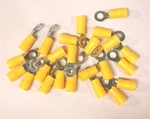 25 Bbt Brand Yellow 5/16" Ring End Terminals For 12-10 Gauge Wire. Fixed Price $10.95.