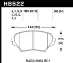 Hawk Performance HB522U 565 Dtc 70 Disc Brake Pad Fits 06 14 Mx Miata. Fixed Price $245.33.