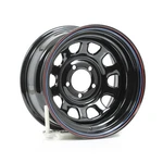Allied Daytona Wheel 15X8 5X4 1/2 Steel 2PC Black Gloss Each 5158012. Fixed Price $135.00.