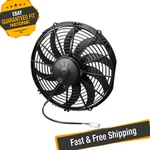 Spal 30102030 12.00" High Performance Pusher Fan With Curved Blades, 12V. Fixed Price $195.00.