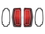 Restoparts Tail Light Lamp Lens Set With Stainless Trim For 1970 Olds Cutlass. Fixed Price $169.98.