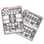 Longacre? 52-22528 Chassis Set-up/tire Chart, 1 PAD/50 Sheets. Fixed Price $23.99.