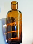 Antique Bottle Amber "fire Extinguisher" Soda Acid Warning Line Poison 1940'S. Fixed Price $86.22.