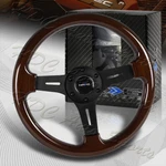 Nrg 330MM Classic Wood Grain Black Spoke 2" Deep Dish Steering Wheel ST-015-1BK. Fixed Price $160.00.