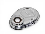 1968-1991 Corvette Small Block Chrome Timing Chain Cover Bowtie Embossed Gm. Fixed Price $30.00.