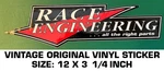 Race Engineering All The Right Parts - Vintage Original Decal Sticker Racing. Fixed Price $10.14.