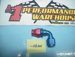 New Earls 90 Reusable Hose End Red/blue -08AN Aluminum Fitting #406. Fixed Price $14.00.