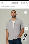 Joes Joe's Viscose Camp Shirt Stone Mens Large Nwt. Fixed Price $35.10.