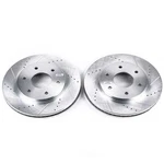 Disc Brake Rotor Set-front Drilled, Slotted And Zinc Plated Pair. Fixed Price $270.99.