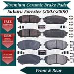 Front & Rear Ceramic Brake Pads 2003-2008 Subaru Forester Lifetime Warranty. Fixed Price $164.94.