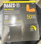 Klein Tools Foam Ear Plugs 50 Pairs 33 Nrr. Fixed Price $16.99.