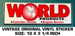 World Products Cylinder Heads Engine Blocks-vintage Original Vinyl Decal Sticker. Fixed Price $10.97.