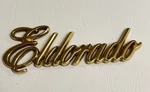 Cadillac Eldorado Gold Script Emblem Badge 1979 - 1985 Vtg Oem Trunk Side Panel. Fixed Price $34.99.
