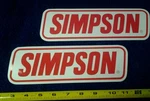 Lot Of 2 Original Simpson Saftey Racing Decals Nhra Nascar Stickers Hot. Fixed Price $9.95.