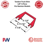 Spc Performance Tandem Truck Shim 1/8" Piece Fits Navistar Models #36022. Fixed Price $81.81.