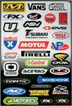 Factory Effex 10-68004 Sponsor Stickers Kit 13-9057 4320-0714. Fixed Price $22.94.