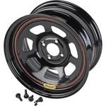 Bassett 15X7 Dot D-hole Black Wheel 4X100MM Bolt Pattern, 4" Backspace. Fixed Price $99.99.