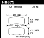 Hawk Lts Disc Brake Pad HB675Y.602 Fitment, Low Dust, Quiet, High Stopping Power. Fixed Price $76.25.