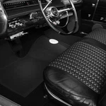 For Chevy Impala 61-64 Oer M61001 1ST & 2ND Row Black Rubber Floor Mat Set. Fixed Price $504.76.