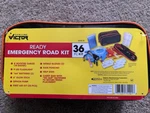 New Victor Genuine Ready Emergency Road Car Kit - 36 Pieces. Fixed Price $19.99.