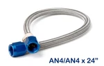 4AN 2-FOOT Blue Stainless Steel Braided Hose 15230NOS. Fixed Price $85.94.