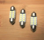 3 Bbt Super Bright Marine Grade 1-1/4" 12 Volt 8 White Led Festoon Light Bulbs. Fixed Price $12.95.