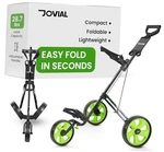 Jovial Junior 3-WHEEL Golf Push Pull Cart Lightweight Foldable Aluminum Lime. Fixed Price $127.58.