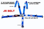 Jr Dragster Racing Harness Belt Sfi 16.1 5 Point Floor Mount Blue Bolt. Fixed Price $100.97.