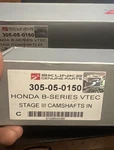 SKUNK2 Racing Tuner Series Stage 3 Camshafts Honda Acura Dohc Vtec B16 B18C. Fixed Price $550.00.