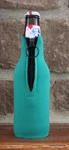 Kelly Green Beer Bottle Koozie With Zipper Cooler Coolie Huggie Wetsuit. Fixed Price $5.50.