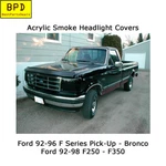 Ford 92-96 Pick Up 92-98 F250 F350 Acrylic Smoke Headlight Covers Lund 36201. Fixed Price $99.99.