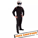 Racequip 91609039 Black Size Medium CHEVRON-5 Multi-layer SFI-5 Racing Suit. Fixed Price $277.60.