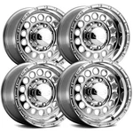 (4) Raceline 887 Rock Crusher 16X10 8X6.5" -24MM Polished Wheels Rims 16" Inch. Fixed Price $1219.96.
