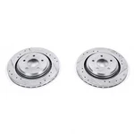 Disc Brake Rotor Set-rear Drilled, Slotted And Zinc Plated Pair. Fixed Price $273.99.