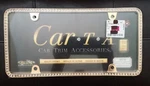 New Cruiser Diamondeaque 24 Karat Gold License Plate Frame # 18170. Fixed Price $25.00.
