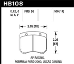 Hawk Performance HB108S.560 HT-10 Disc Brake Pad. Fixed Price $202.49.