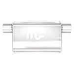 Exhaust Muffler Stainless Steel Oval Bi-direction Silver 2.5". Fixed Price $164.00.