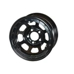 Bassett 50S54L15X10 D-hole 5X5 4" Backspace Black Wheel. Fixed Price $211.99.