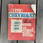 1976 Chevrolet Light Duty Truck Service And Overhaul Manual Supplement St 330-76. Fixed Price $14.40.