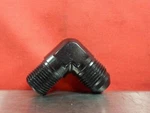 Fragola Black Aluminum 8AN X 3/8 Mpt 90* Adapter 482208-BL. Fixed Price $20.95.