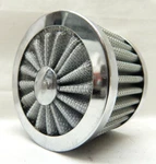 Chrome Extra Flow 1" To 1-1/4" Push In Valve Cover Breather Oil Vent Cap Filter. Fixed Price $14.36.